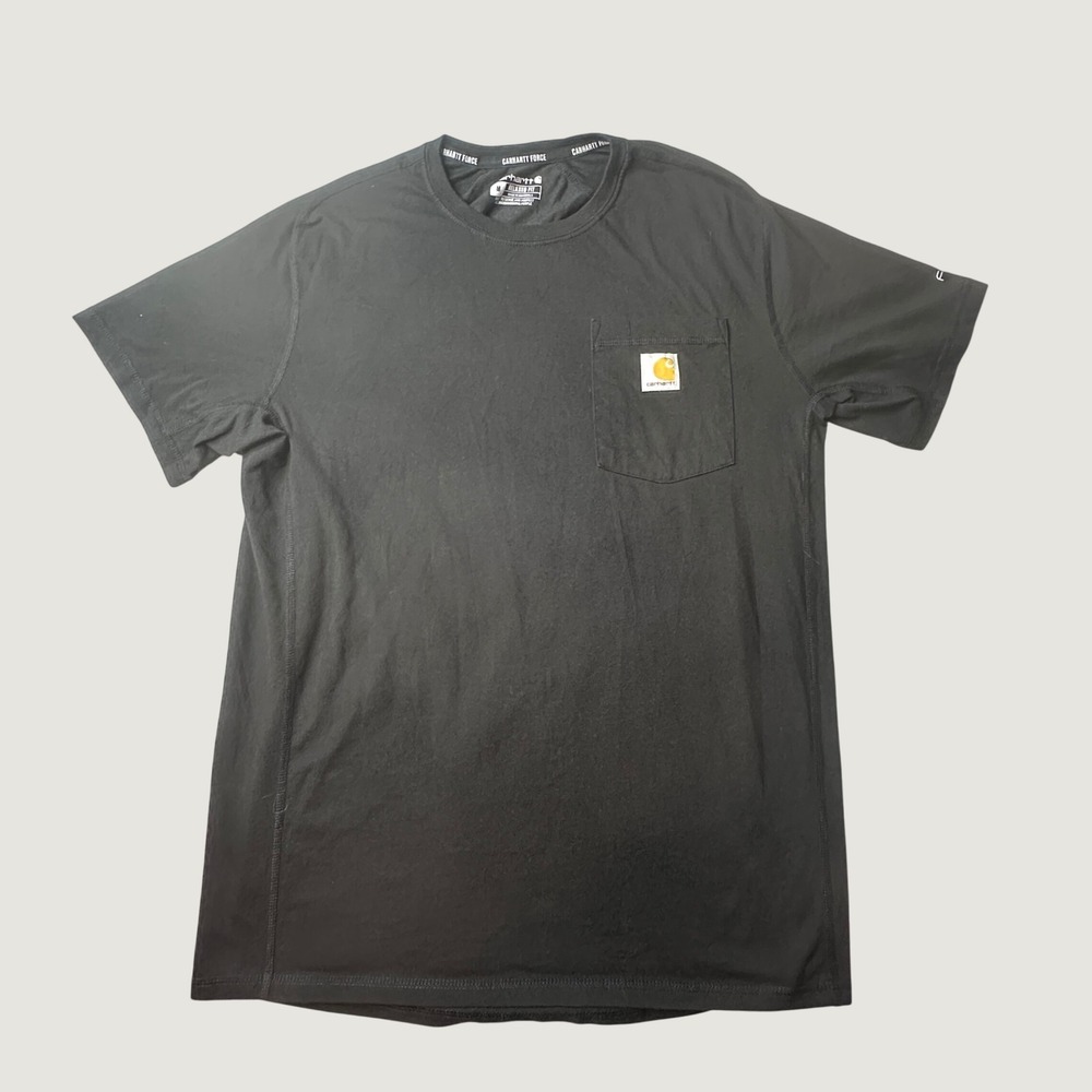 Carhartt T-Shirt Mens M TK6652-M Black Force Relaxed Fit Pocket EXCELLENT